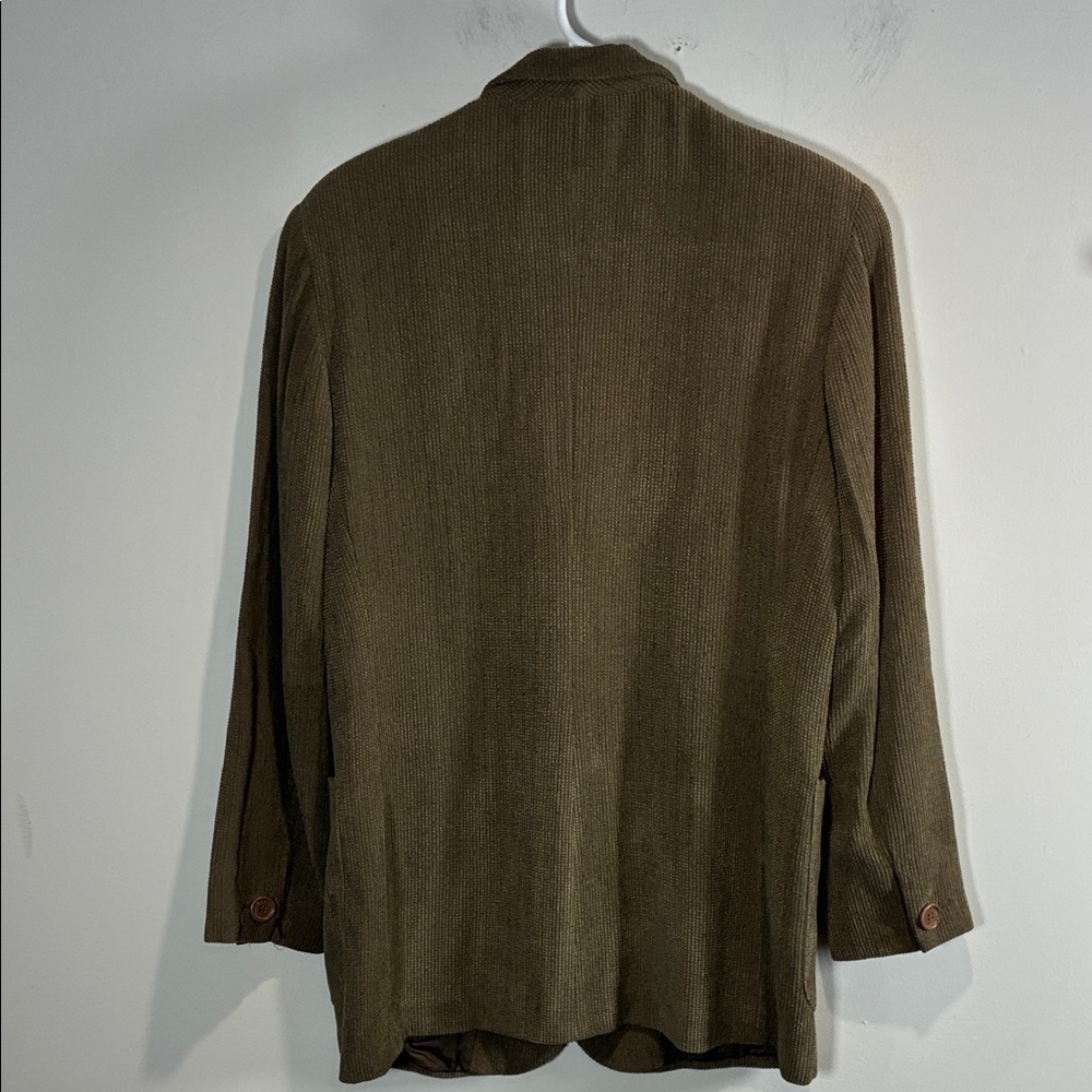 Max Mara Wool Blend Blazer Size 10 Khaki Brown Designer Jacket - Picture 7 of 9